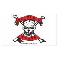 Oil Field Trash,Skull & Crossbones,Biker,Oil,Gas Stickers