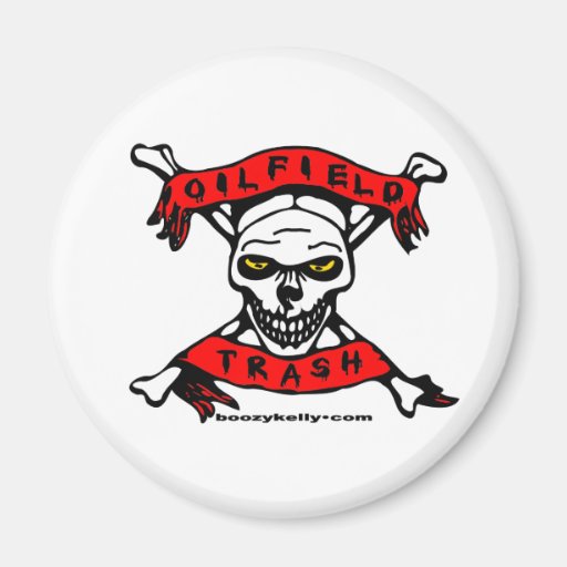 Oil Field Trash Skull, Magnet