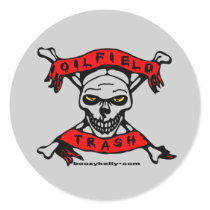 Oil Field Trash,Sticker,Skull,Jolly Roger,Oil Rigs