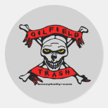 Oil Field Trash,Sticker,Skull,Jolly Roger,Oil Rigs