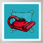 Oil Lamp Menorah Posters