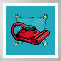 Oil Lamp Menorah Posters