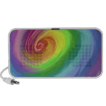 Oil painting rainbow swirl pattern speaker