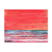 oil painting seascape modern art post card