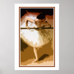Oil pastel drawing: the ballet dancer poster