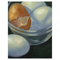 OIL PASTEL: EGGS IN BOWL: REALISM ART LETTERHEAD DESIGN