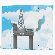 Oil Platform 3 Ring Binders