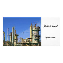 Oil Refinery Personalized Photo Card