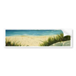 oil sand dunes beach art  painting bumper sticker