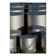 Oil storage tank, New York, U.S.A. Greeting Cards