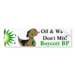 Oil & Water Don't Mix Boycott BP Bumper Sticker