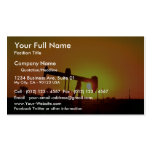 Oil well pump at sunset, Illinois, U.S.A. Business Cards