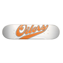 Oilers Script Skate Board Deck