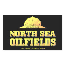 Oilman North Sea Oil Fields,Derrickman,Oil,Rigs Rectangular Sticker