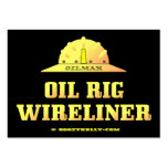 Oilman,Oil Rig Wireliner,Business Cards