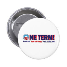 OIne Term - How'd that Hope and Change Work Out Pins