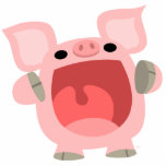 "OINK!!!" Cute Cartoon Pig Photo Sculpture photo sculptures