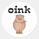 OINK PIGG ROUND STICKERS