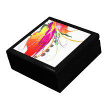 Oiseau abstrait des éclaboussures de peinture de p coffret cadeau