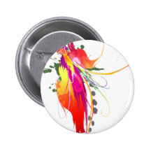 Oiseau abstrait des éclaboussures de peinture de p badges avec agrafe