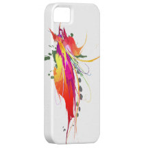 Oiseau abstrait des éclaboussures de peinture de p coques iPhone 5