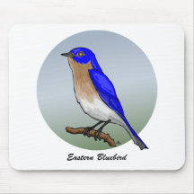 Oiseau bleu oriental rev.2.0 Mousepads et tasses Tapis De Souris