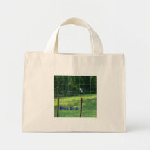 Oiseau bleu sac fourre-tout