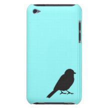 Oiseau bleu tiffany chic d'hirondelle de silhouett coques iPod Case-Mate