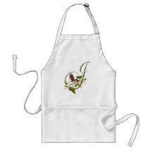 Oiseau chanteur J initial Tablier