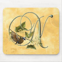 Oiseau chanteur N initial Tapis De Souris