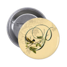 Oiseau chanteur P initial Badge Avec Épingle