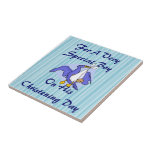 Oiseau de baptême de garçons carreaux en céramique