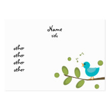 Oiseau de Chanter-un-Chanson Carte De Visite