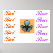 Oiseau de paix affiche