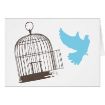 Oiseau libre carte de vœux