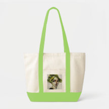 "Oiseau" naturel et chaux Fourre-tout Sacs En Toile