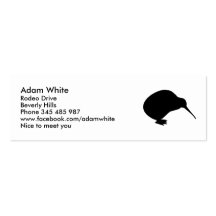 Oiseau Nouvelle Zélande de kiwi Cartes De Visite Personnelles