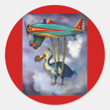 Oiseau paresseux adhésif rond
