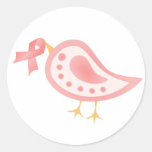 Oiseau rose de ruban autocollants