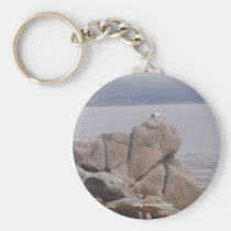 Oiseau sur une roche Keychain porte-clés