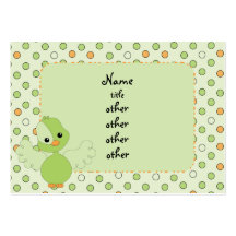 Oiseau vert doux de flottement modèle de carte de visite