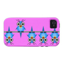 oiseaux bleus drôles coques vibe iPhone 4