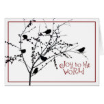 Oiseaux de Winterberry/écriture sainte Cartes De Vœux
