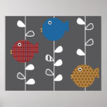 Oiseaux d'une copie de congé posters