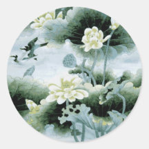 Oiseaux et fleurs orientaux adhésif