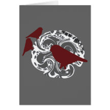 Oiseaux étranges cartes de vœux