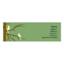 Oiseaux sur un arbre - maigre carte de visite