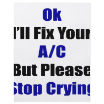 Ok I'll Fix Your AC But Please Stop Crying Full Color Flyer
