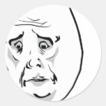 OK Okay face Round Stickers