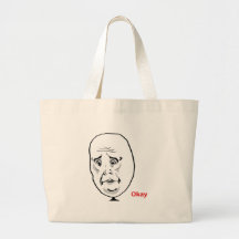 OK Okay face Tote Bags